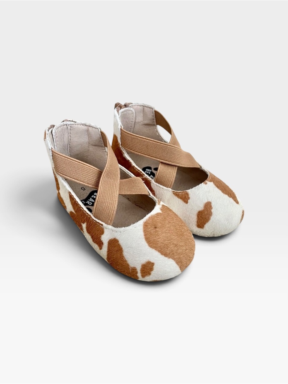 A Bear Co Brown Cow Mohair Ballet Flats